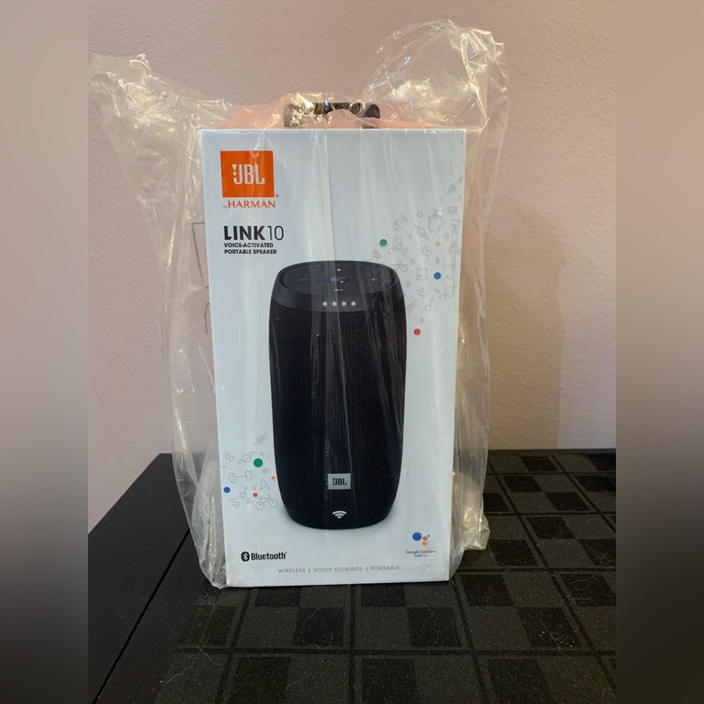 NEW JBL LINK 10 Waterproof Bluetooth Speaker Voice-Activated - Goggle Assistant